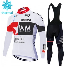 Cykeltrøje Langærmet + Bib Cykelbukser 2020 IAM Cycling Viter Thermal Fleece N001